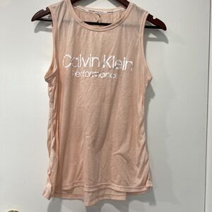 calvin klein womens tank top medium m pink workout light wick
